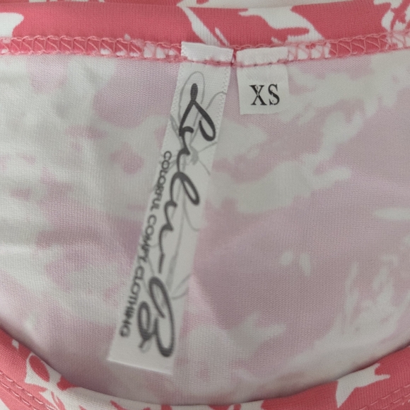Lulu B Pink White Beach Tropical Resort Dress Size XS - Picture 3 of 3